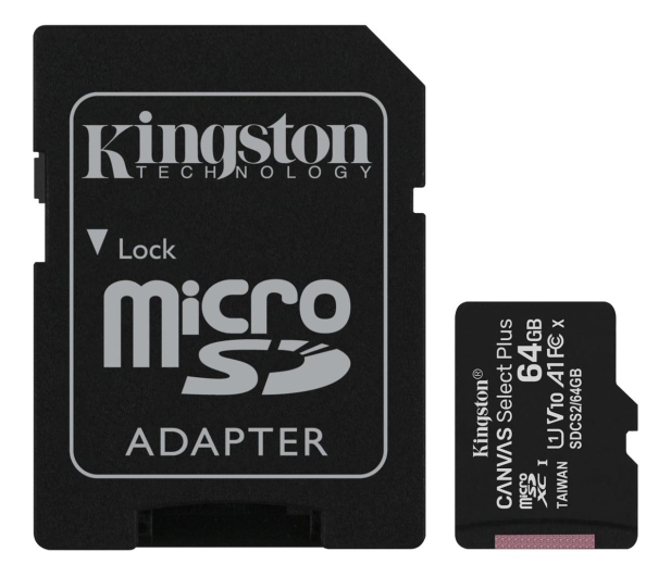 Kingston 64GB microSDXC Canvas Select Plus 100MB/s - 522794 - zdjęcie